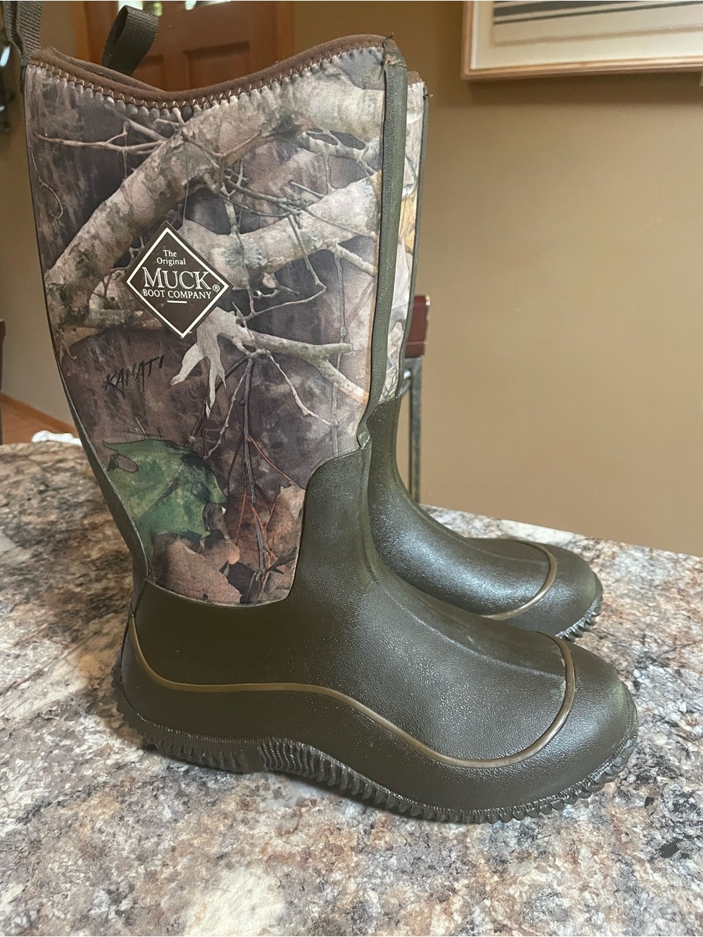 The Original Muck Boot Company Kids' Moss Green Camo Boots